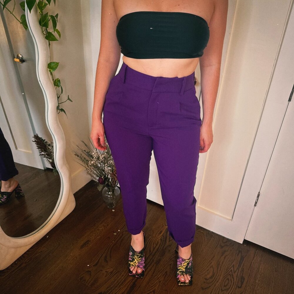 Purple Office pants